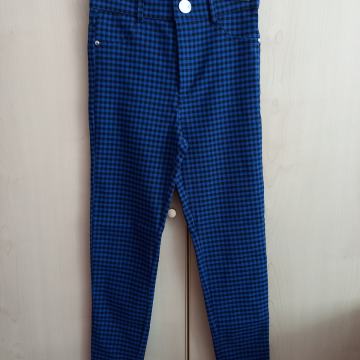 Modre ženske karo hlače, Zara, XS