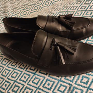 Usnjeni črni mokasini Zara, št. 42