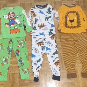 3x pižama dolg rokav št. 98-104