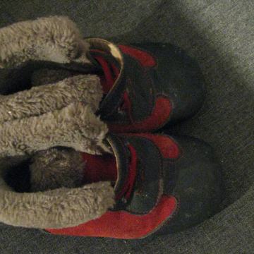 Fantovski zimski gležnarji, usnjeni, BLUE LITTLE LAMB, ST 26