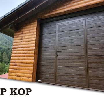 KIPLIFT SEKCIJSKA GARAŽNA VRATA Z OSEBNIM PREHODOM 300 X 250 Z MONTAŽO