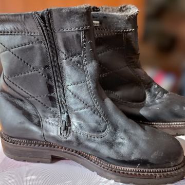 Gležnarji usnjeni podloženi rabljeni št.41