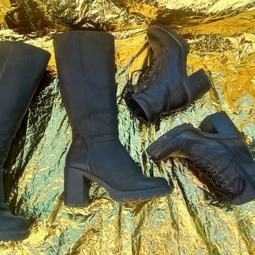 Fashion črni škornji, 39