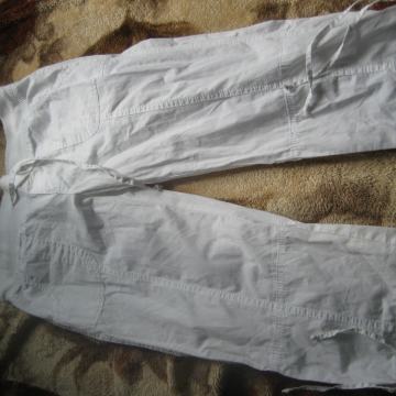 Nosečniške bele hlače-bombažne, poletne, COLOURS, VEL.36