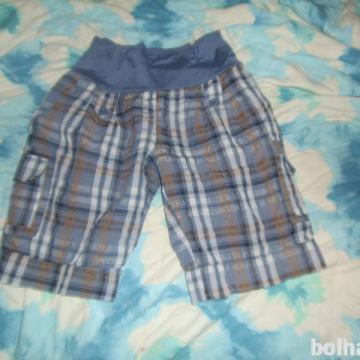 Nosečniške poletne kariraste hlače-bombaž, vel S