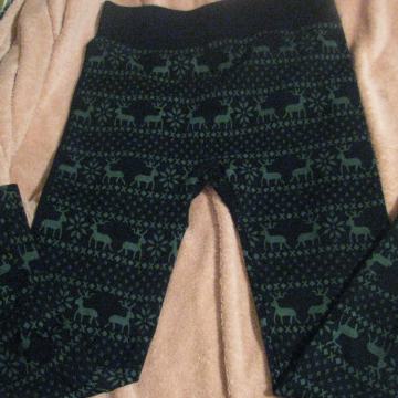 Nosecniske termo pajkice-črne z jelencki, vel 36-38