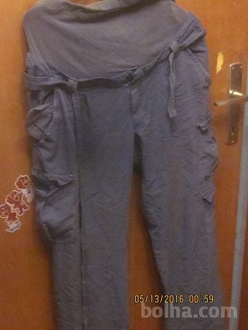 Sive hlače z žepi,PRENATAL, VEL.42-44
