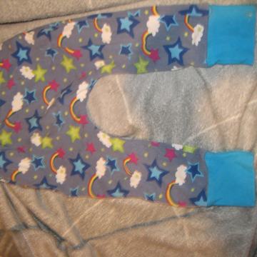 Bombažne hlačke-podložene, z zvezdicami in mavricami, vel 80-86