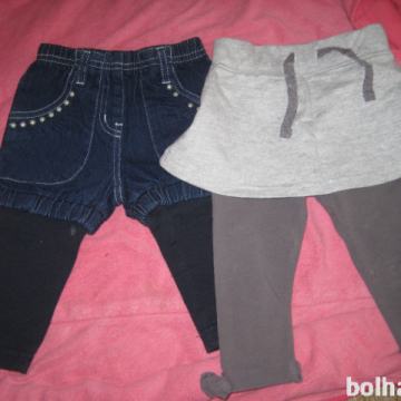 Dekliške pajkice z všitim krilom in hlačami, 2v1, vel 68-74