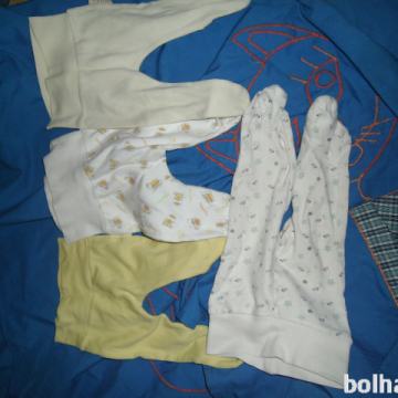 Hlačke s stopali-bombažne žabice, vel 50-68