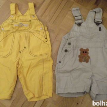 Kratke hlače na naramnice št.62 (2 kom ene H&M)