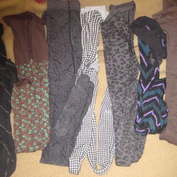Ženske hlačne nogavice, tople najlonke z vzorčki, vel.S,M