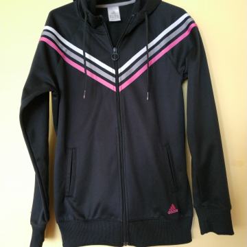 ADIDAS ORIGINAL ČRNO ČRTASTA JAKNA 38
