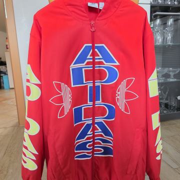 Adidas Originals rdeča jakna moška/ženska"Big Trefoil Logo" - kot nova
