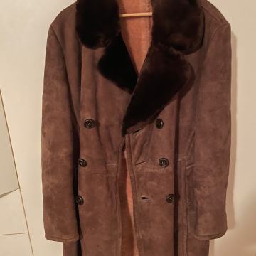 Usnjena shearling jakna zimska vintage medium -large