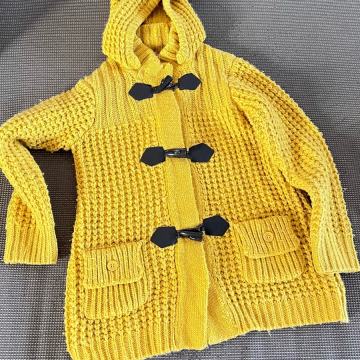 Otroška rumena volnena jopica 6-7 let