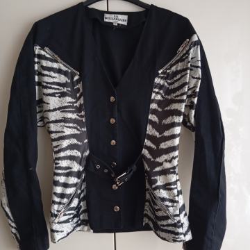 LA MILLIARDAIRE PARIS ČRNO ZEBRASTA JAKNA 38