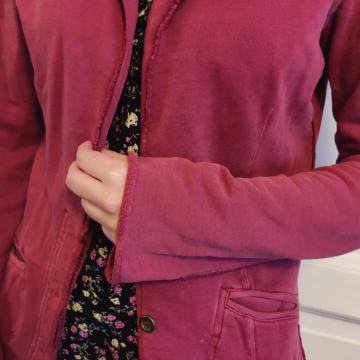 ŽENSKI RETRO SUKNJIČ/JOPICA iz bombaža XL - vinsko rdeče barve