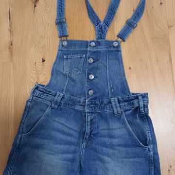 H&M kratke jeans hlače z naramnicami, št. 170 cm (14 let +)