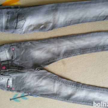 HLAČE JEANS SIVE 110 NOVE