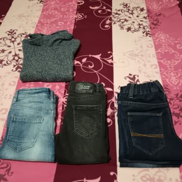 jeans kavbojke 128+pulover