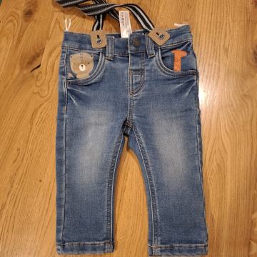 Otroške/fantovske jeans hlače z naramnicami št. 74 (NOVO)