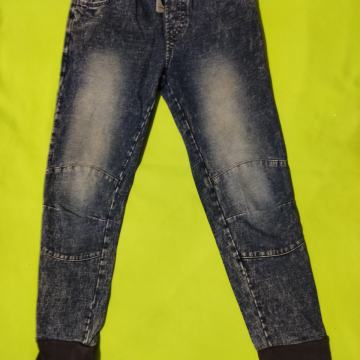 Otroške jeans hlače z vrvico rastegljive 128