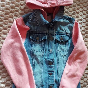 Jakna jeans št. 140 s kapuco