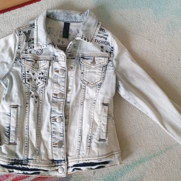 JEANS JAKNA BENETTON 6-7LET 116/122