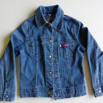 Modra spomladansko-jesenska jeans jakna Entity, št. 116