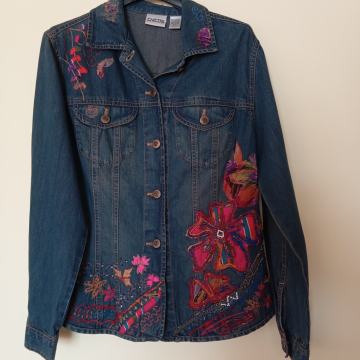 CHICOS JEANS JAKNA Z VEZENINO 40