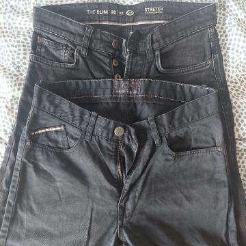 2x Črne moške hlače 28/32