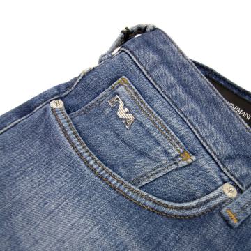 EMPORIO ARMANI J06 Slim-fit Comfort-denim Jeans hlače W36 L34 kot NOVE