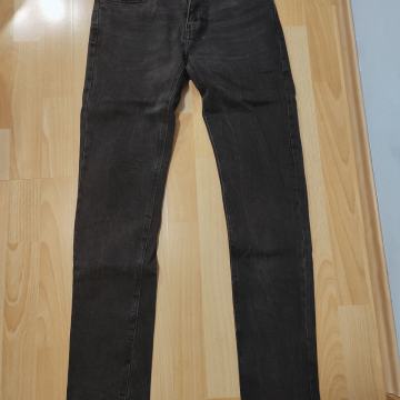 Dolge moške jeans hlače, črne barve, velikost 28