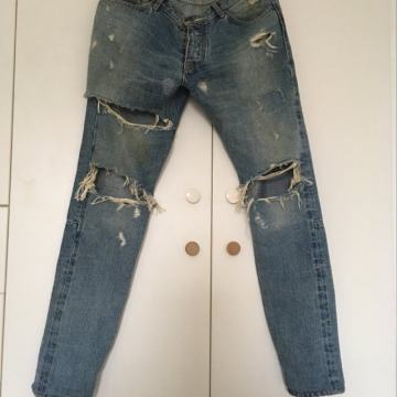 fear of god Kanye strgane levi's skinny jeans kavbojke 33-34