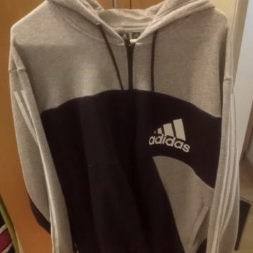Adidas športna jopa XXL, sivo črne barve, 1x oblečena, Ljubljana