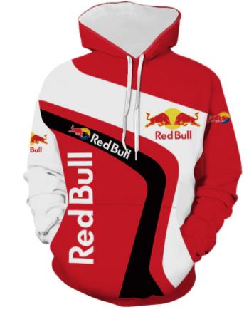 moška majica s kapuco Red bull