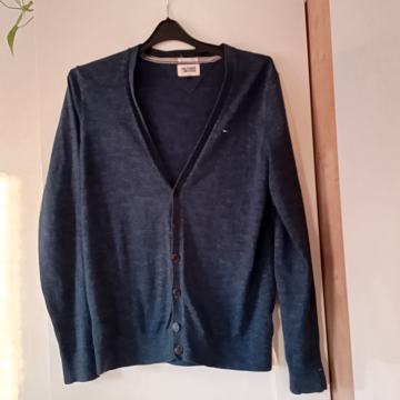 TOMMY HILFIGER  MODRA FINO PLETENA JOPICA M