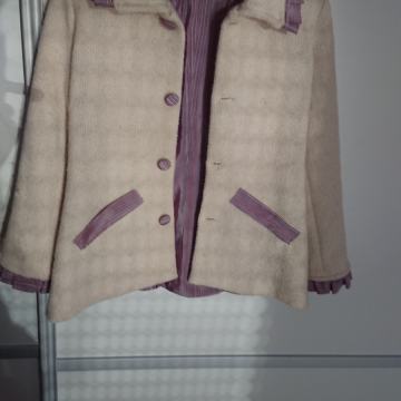 Jakna za punčko 6-9 let unikat iz naravne volne