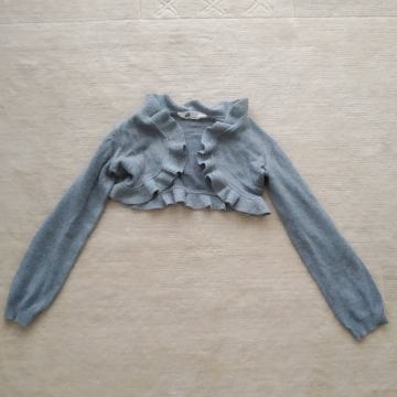 Jopica – bolero H&M, siva, dekliška, št. 122/128 (6-8 let)