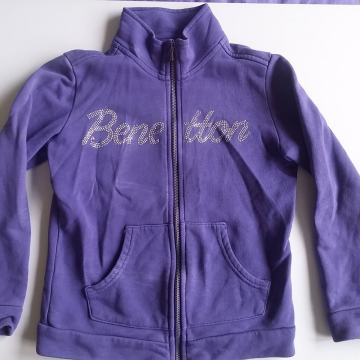 Temno vijolična jopica Benetton, velikost 120 cm / 6 – 7 let