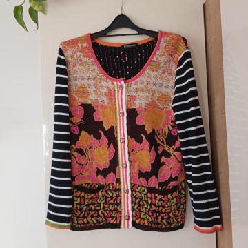 Chassagnard Paris črno cvetlična jopica M