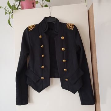 ČRNO ZLAT SVEČAN BOLERO - KOT NOV 38/40