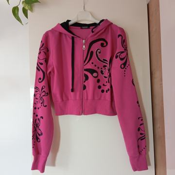 Ecaff nova roza črna jopica s kapuco M