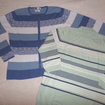 Jopica in puli s črtami, št. 38/40 (1x oblečeno, oboje skupaj 18 e)