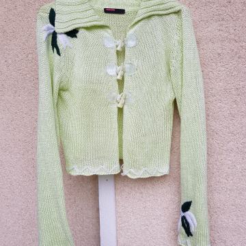 NOVA MINT ZELENA PLETENA JOPICA 38/40