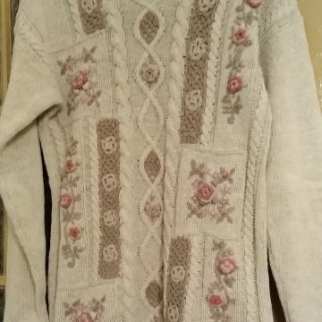 NOV Originalen debel pulover, bombaz+ramie