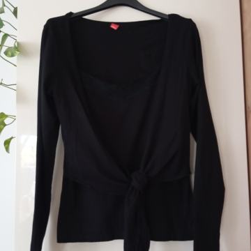 S OLIVER  ČRNA JOPICA 2 V 1 (JOPICA + TOP) 38