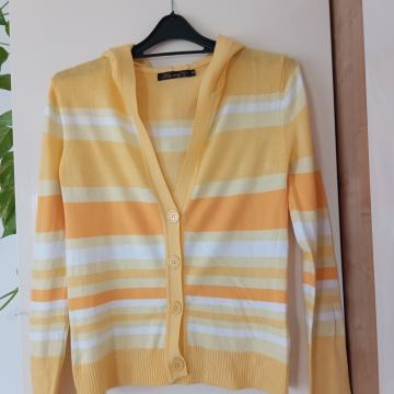 RUMENA ČRTASTA  BOMBAŽNA JOPICA S/M