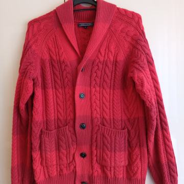 THOMY HILFIGER RDEČA PLETENA JOPICA M/L